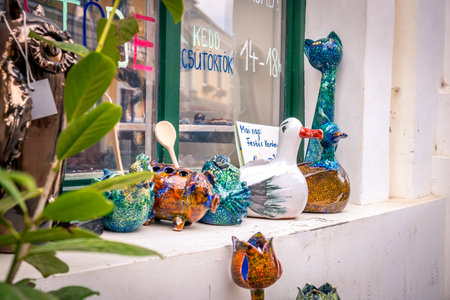 SZENTENDRE, HUNGARY: APRIL 30, 2019: Souvenir at the centre of Szentendre