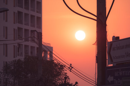 Sunset at Pattaya Thailandの写真素材