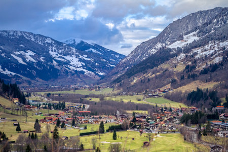 Panorama of Bad gastein ski resort Austriaの写真素材