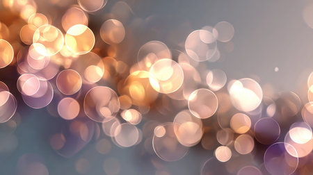 A captivating abstract background filled with soft bokeh lights in warm colors. Perfect for creating a dreamy atmosphere in various design projects.の素材