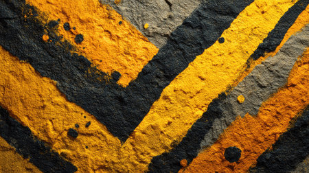 This abstract background features vibrant orange and black stripes with a rough texture, ideal for creative projects and artistic applications.の素材