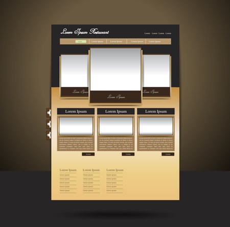 Classy-look restaurant website designのイラスト素材