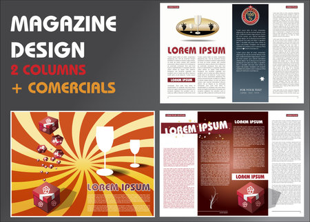 MAGAZINE LAYOUT DESIGN TEMPLATEのイラスト素材