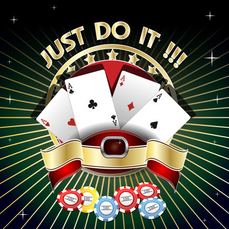 Gambling emblem illustrationのイラスト素材