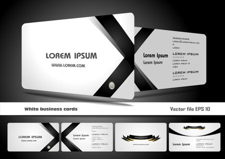 White business cardsのイラスト素材