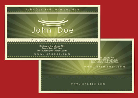 Green business cardのイラスト素材