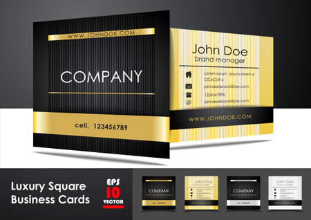 Luxury square business cardsのイラスト素材