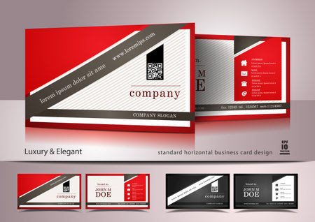Red business card designのイラスト素材