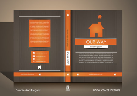 Brown book cover designのイラスト素材