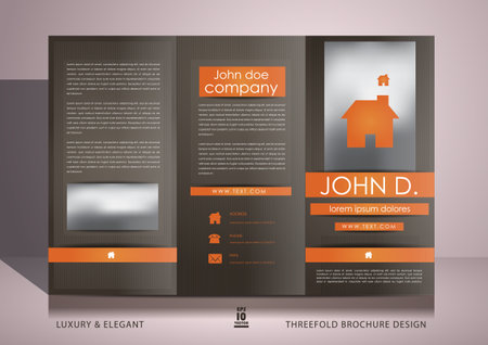 Brown brochure coverのイラスト素材