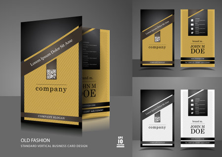 Old fashioned vertical business card designのイラスト素材