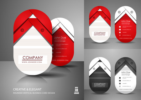Rounded vertical business card designのイラスト素材