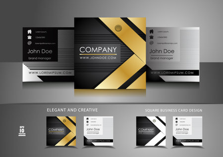 Elegant square business card designのイラスト素材