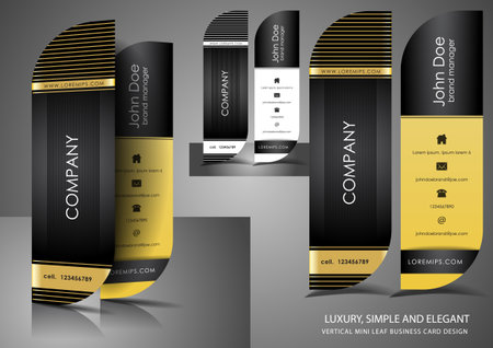 Vertical leaf business cardのイラスト素材