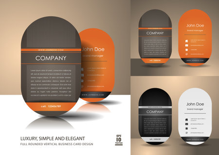 Minimnalistic rounded business cardsのイラスト素材