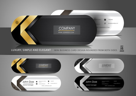 Elegant mini business cardsのイラスト素材