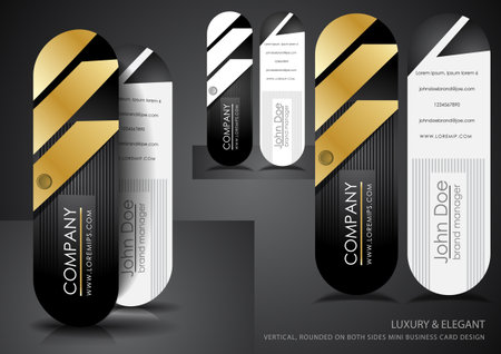 Elegant vertical mini business cardsのイラスト素材