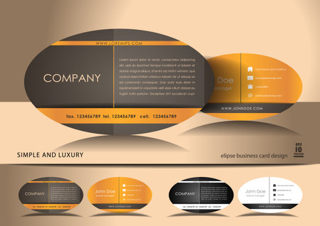 Elipse business card designのイラスト素材