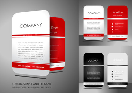 Light vertical business card designのイラスト素材