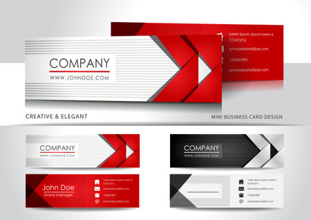 Light mini business card designのイラスト素材