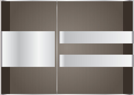 Brown background with silver ribbonsのイラスト素材