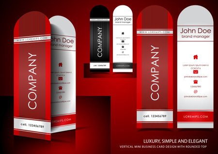 Red mini business card designのイラスト素材