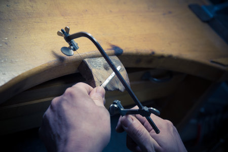 Process of wedding ring crafting.の写真素材
