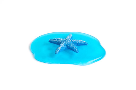 Sea star in water minimal creative summer concept.の写真素材