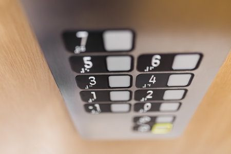 Modern elevator keypad floor level buttons.の写真素材