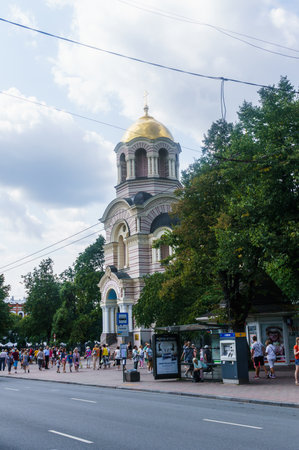 RIGA, LATVIA - August 18, 2018.The main Orthodox Cathedral in Rigaのeditorial素材