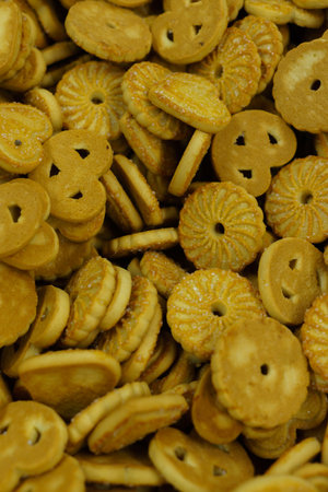 A whole tray of homemade sweet shortbread cookies ready to eat