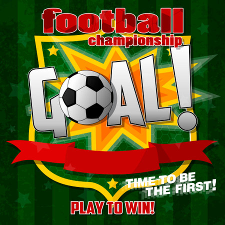 Design on the football theme. For T-shirts, banners and other decorations.のイラスト素材