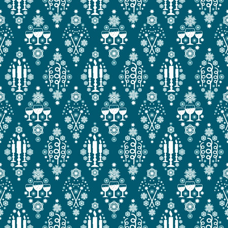 Seamless pattern on christmas theme. For decoration, wrapping paper, backgrounds and others.のイラスト素材