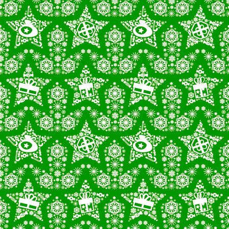 Seamless pattern on christmas theme. For decoration, wrapping paper, backgrounds and others.のイラスト素材