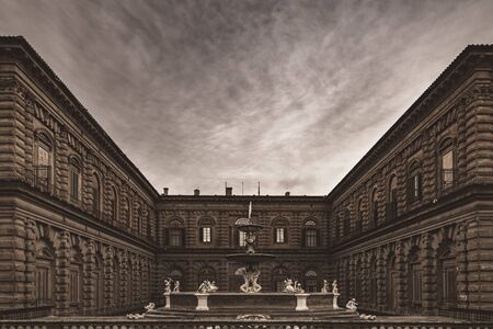 View of Palazzo Pizzi from Boboli's gardenのeditorial素材