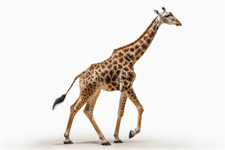 Giraffe isolated on a white background. 3D illustration.の素材
