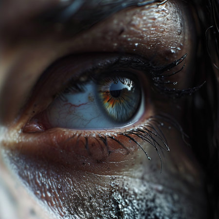 Close-up of a woman's eyeの素材