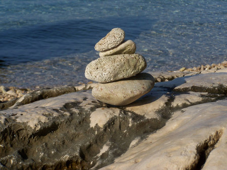 Rocky beach in Croatia