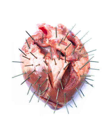 Nail heart muscle anger body organの写真素材