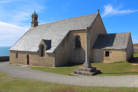 St They church in Cleden Cap Sizunの写真素材