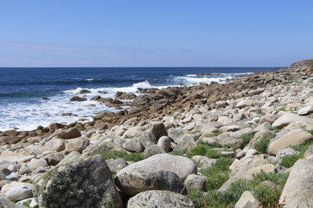 Coast of Penn Enez in Esquibienの写真素材