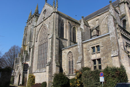 Saint Tremeur church in Carhaixの写真素材