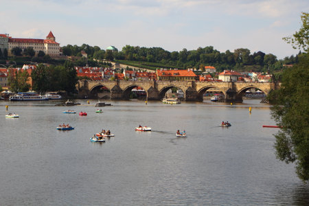 Vltava river in Pragueの写真素材