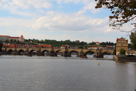 Vltava river in Pragueのeditorial素材
