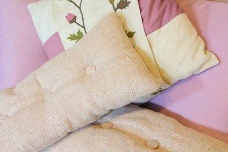 Cushions on a sofaの写真素材