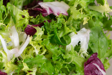 Green salad in a dish for lunch