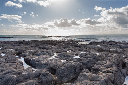 Coast in Brittany during a sunny day