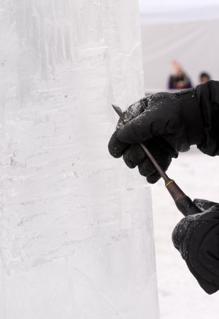 Ice Sculptingの写真素材