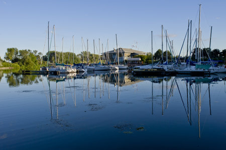 Sailing at duskのeditorial素材