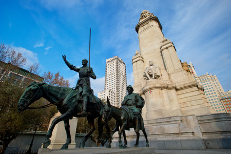 Don Quixote and Sancho Panzaのeditorial素材